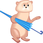 Bear with Umbrella 2