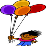 Kid Holding Balloons