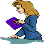 Woman with File