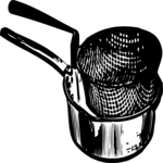 Antique Style Saucepan with Fryer