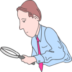 Man with Magnifying Glass