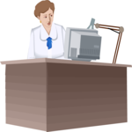 Woman at Computer 08