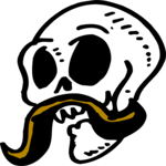 Skull with Mustache