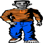 Boy in Striped Shirt 1