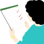 Woman Reading Form