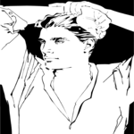 Man with Arms Up
