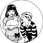 Kids with Bunny