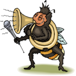 Bee Playing Horn