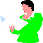 Businesswoman with Folder