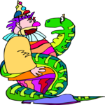 Clown with Snake