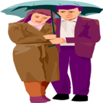 Couple Under Umbrella