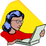 Woman at Laptop 2
