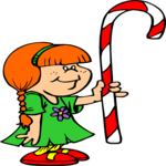 Girl with Candy Cane