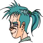Punk Rocker - Blue Hair 2