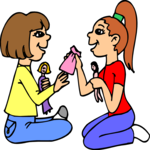 Girls with Dolls 2