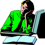 Tired at Computer