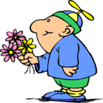 Boy with Flowers 1