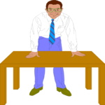 Businessman Leaning