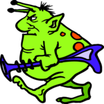 Space Alien with Big Gun