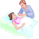 Pregnant Woman in Bed
