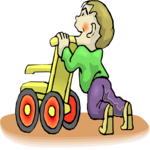 Kid Pushing Chair