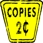 Copies 02¢ Sign