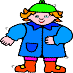 Girl in Raincoat 1