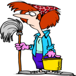 Woman with Mop