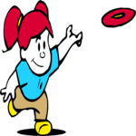 Girl Throwing Toy