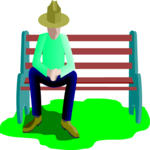 Man on Park Bench