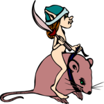 Elf Riding Mouse