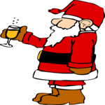 Santa with Drink