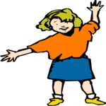Girl Waving 2