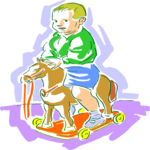 Boy on Play Horse 2