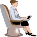 Woman at Laptop 1