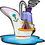 Space Capsule in Water 4