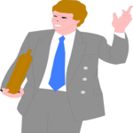 Businessman Waving