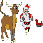 Santa & Bull