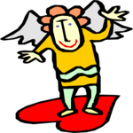 Angel Standing on Heart