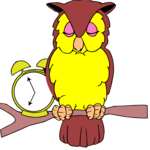 Owl with Alarm Clock