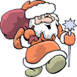 Santa with Magic Wand