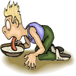Boy Lapping Milk