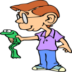 Boy Holding Frog