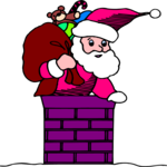Santa in Chimney 13