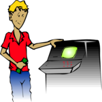 Man at ATM