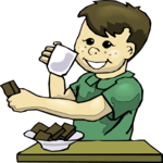 Kid with Brownies