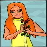 Woman with Flowers 4