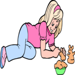Girl Playing with Clay