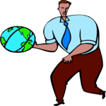 Man with Globe
