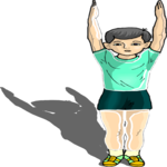 Boy with Arms Up
